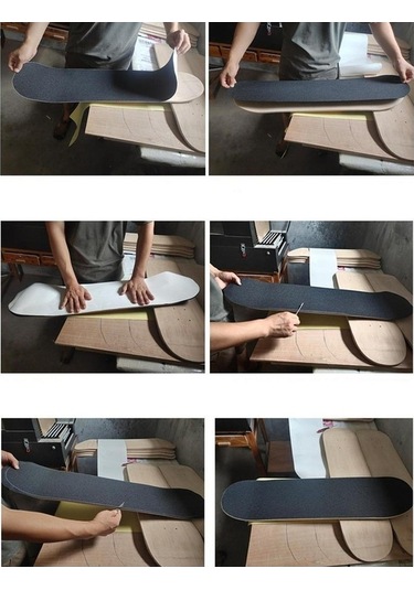 Pazly Suntek Kaykay Tutma Bandı Etiketi - Longboard Dikdörtgen Şekilli Yapışkan Etiket Çok Renkli