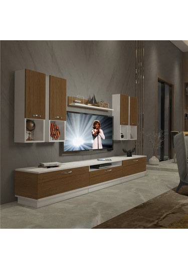 Decoraktiv Trendstyle 8da Mdf Tv Ünitesi Tv Sehpası Beyaz - Ceviz