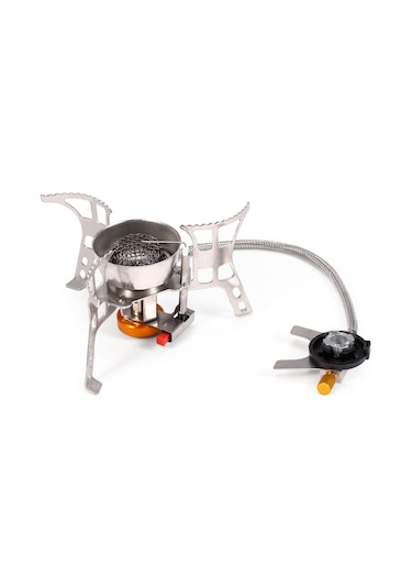 Dianziye Lixada Taşra Çalışma Çadır Ocağı: Uzun Gaz Tankı Bağlantısı, Piyoez Elektrikli Ateşleme, Çelik Kasa, Rüzgar Engelleyici, Ayarlanabilir Alev Çok Renkli