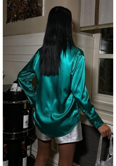 Premium Saten Gömlek 3438 Çok Renkli