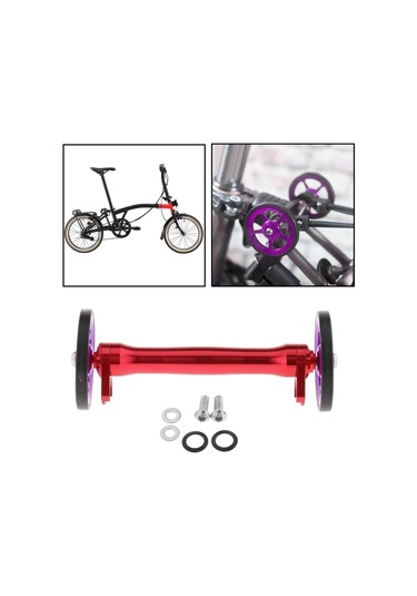 Suntek Katlanır Bisikletler Kolay Tekerlekler Ara Kırmızı-Mor Kırmızı - Mor