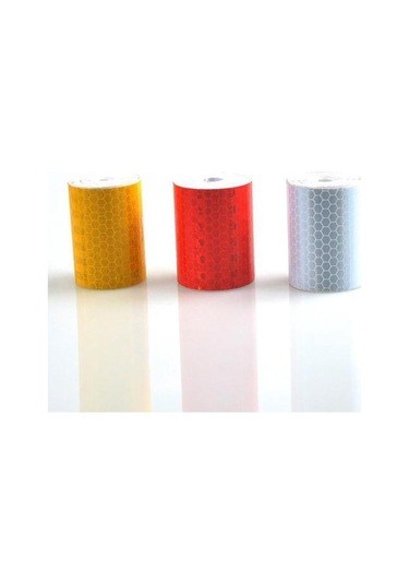 Beyaz 1m X 5cm Yansıtıcı Güvenlik Uyarı Barizlik Bant Filmi Araba Gövde Etiketi