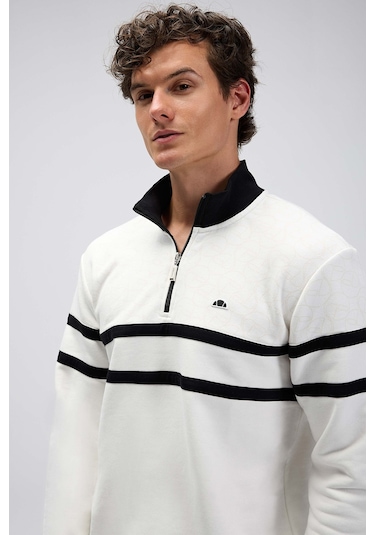 Ellesse Erkek Sweat Em619-of Beyaz BEYAZ