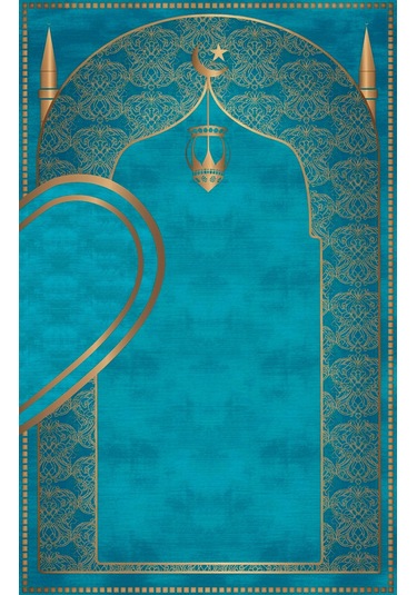 Çift Seccadesi Diz Acıtmaz Yumuşak Namazlık Turkuaz Turkuaz