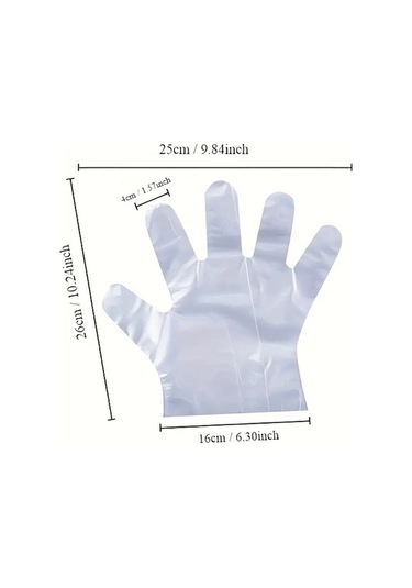 Gateesat 300 Adet Tek Kullanımlık Plastik Eldiven Yemek Kamp Bbq Mutfak Güzellik Saç Bakımı