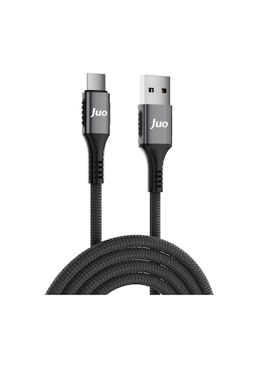 Juo JCB661-B 66w Usb-a To Type-c Örgülü Hızlı Şarj Ve Data Kablosu 1 Metre