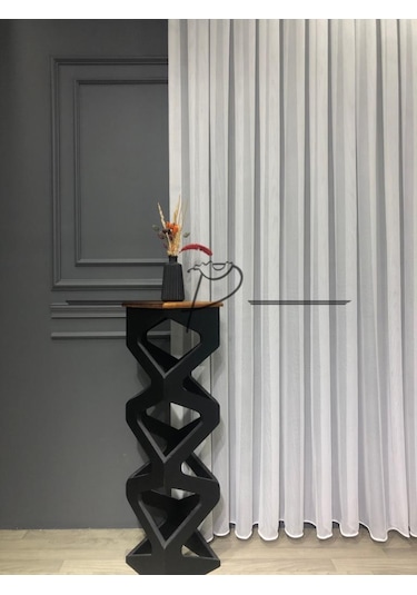 Tül Perde Ultra Gramaj Delinmez Zemin Etek Kurşun Sarım Ekru