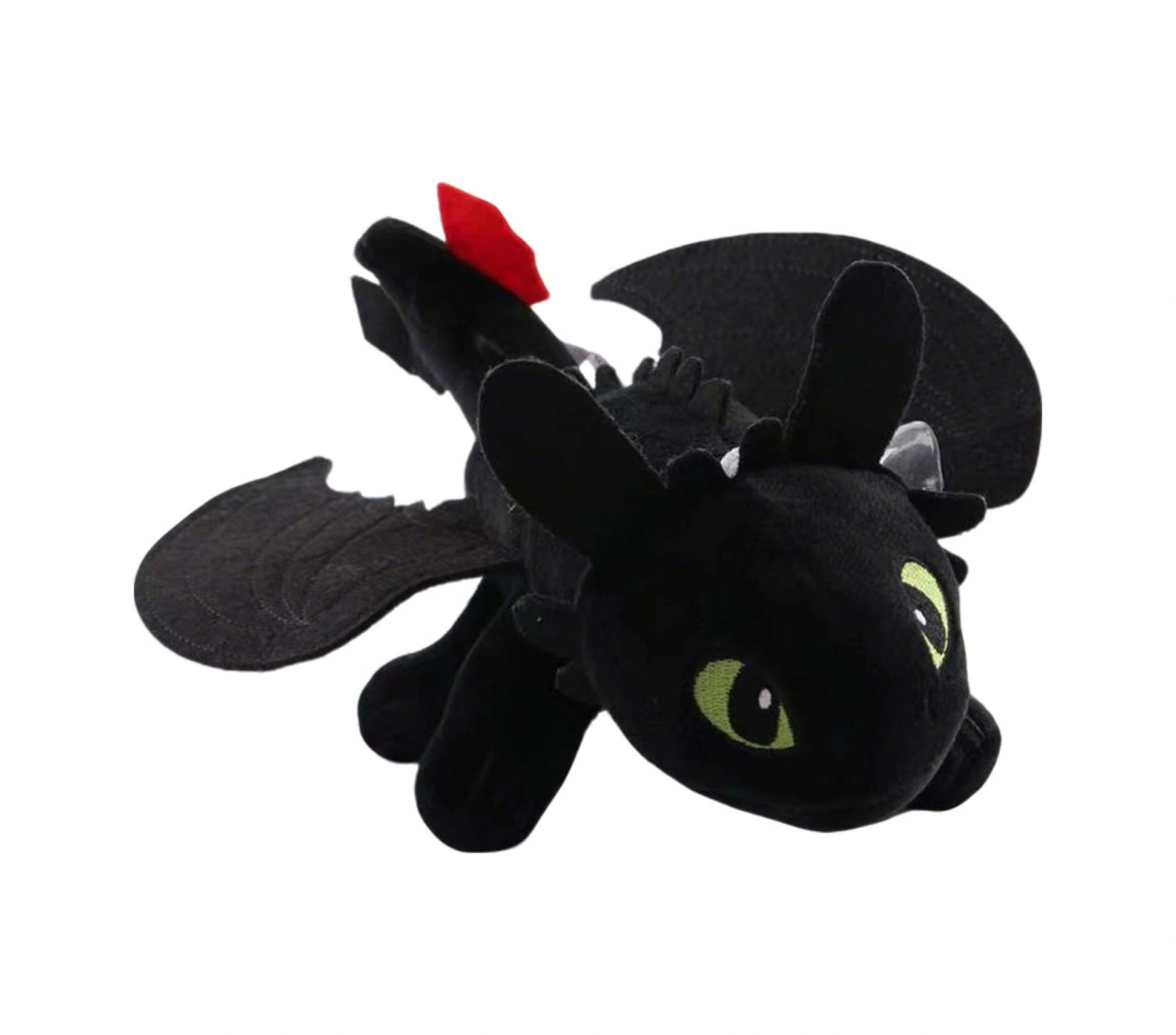 Padalink Siyah 27cm Uçan Kanatlı Ejderha Araba Tavan Dekorasyonu - Moto Kask Aksesuarı Peluş Figür