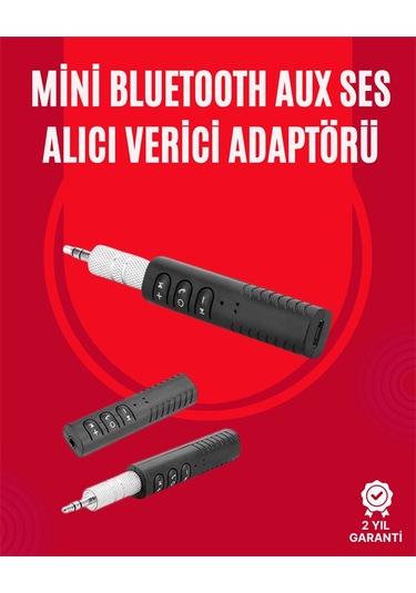Taşınabilir Bluetooth Ses Alıcısı 30 Dk Şarj, 4 Saat Kullanım, Geri Klipsli