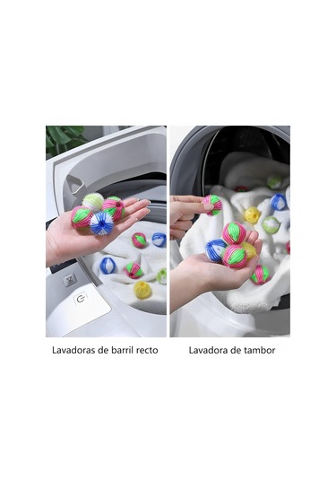 Springsun 12'li Tekrarlı Kumaş Tüylü Toplar - Çamaşır Makinesi İçin Kedi/köpek Tüyü Ve Kir Trap Edici Temizlik Topları Beyaz-mavi + Beyaz-sarı