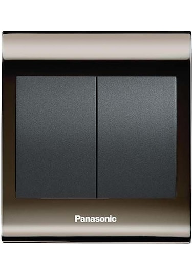 Viko Panasonic Thea Blu İkili Anahtar, Çerçeve Una+füme, Kapak Füme