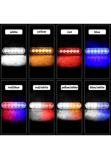 Reedark 12-24v Çok Fonksiyonlu Led Acil Durum Işığı - 16 Mod, Ip65 Su Geçirmez, 50.000 Saat Ömür Siyah