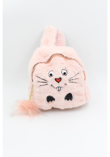 Chantaky 039 3000  Peluş Tavşan Çocuk Sırt Çantası Pudra
