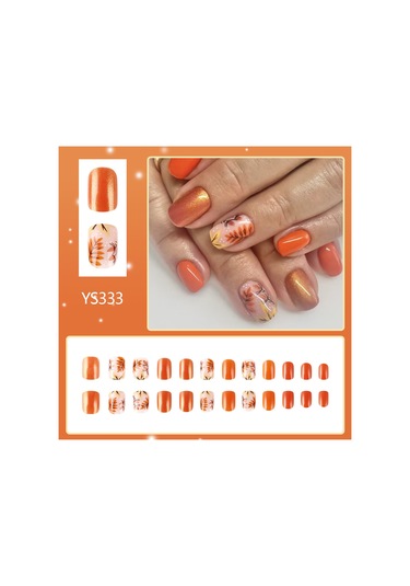 Kısa Parlak Yeni Tırnak Sanatı Yaprağı Giyilebilir Sıcak Tatlı Tırnak Çıkartmaları 24 Parça Dahil Araçlarys333