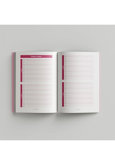 Sohbet Ajandası Pembe Kapak Çok Renkli