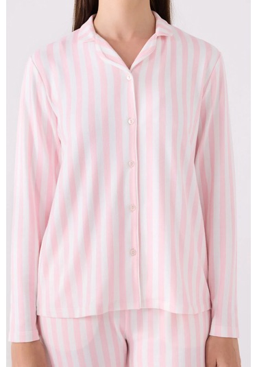 Arnetta 3065 Uzun Kol Kadın Pijama Takımı Toz Pembe Toz Somon