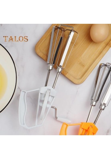 Turuncu Yumurta Karıştırıcı El Krank Karıştırma Kolay Temizlenebilir Katı Yapımı Süt Krema Hamur Yumurta Çırpma Mutfak Aletleri