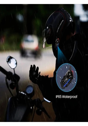 Bt57 Motosiklet Kask Kulaklık Intercom Işıklı Motorsiklet Interkom