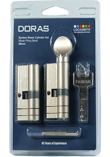 Doras 68mm Tuzaklı Alt-üst Barel Seti Bilyalı Anahtarlı