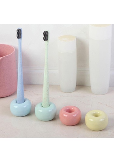 Beyaz Basit Tatlı Renk Japon Tarzı Seramik Malzeme Diş Fırçası Tabanı Kalem Rafı Beyaz