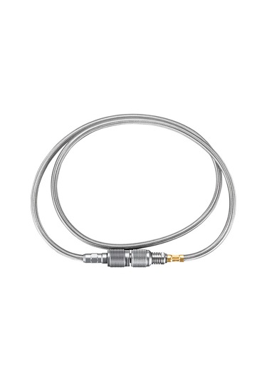 Yaozixa Campıngmoon Z17 Çelik Gazi Yüksek Basınçlı 100cm Uzatma Hattı, Çamaşırlı, Tencere-gaz Tankı Bağlantısı, Evrensel Kullanım, Dış Mekan Manzaraları İçin Gümüş