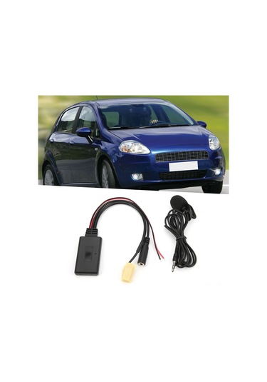 Moveevo Fiat Lancia Alfa Romeo İçin Bluetooth 5.0 Aux Adaptörü - Müzik Dinleme Ve Konuşma Fonksiyonu, Plug & Play, Yüksek Kaliteli Ses Iso 6pin