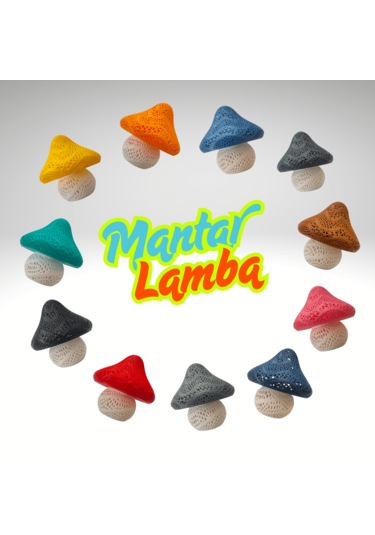 Dekoratif Mantar Lamba - Tea Light 1 Adet Çok Renkli