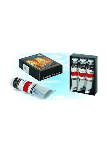 Yağlı Boya 50 Ml 302 Scarlet E1384 3 Lü Set Kırmızı