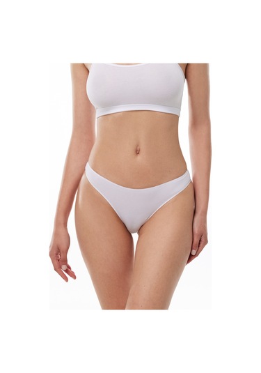 Malabadi Kadın Beyaz 2 Li Paket Modal String Tanga 186 Beyaz