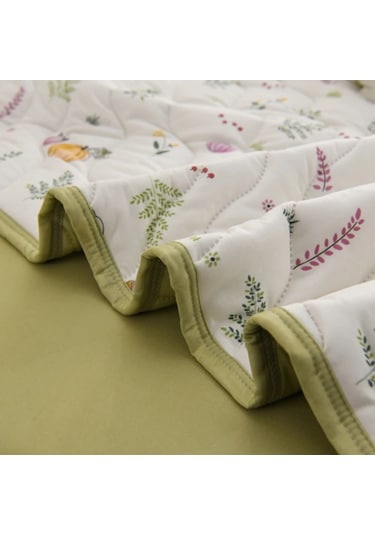 Soya Elyaflı Örme Pamuk Yazlık Yorgan İnce Yazlık Yorgan Mavi