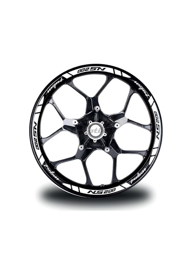 Bajaj Pulsar Ns200 Iç Dış Yazılı Yerli Üretim Motosiklet Jant Sticker Modeli