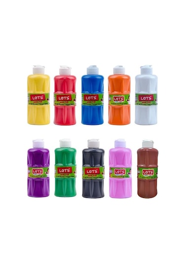 Lets Parmak Boyası 250ml 10lu Set Çok Renkli