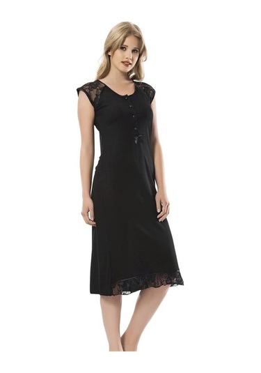 Türen 3123 Gecelik - Siyah Siyah