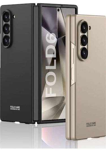 Galaxy Uyumlu Z Fold 6 Kılıf Zore Sert Kıpta Kapak-gri