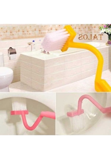Bosphorusboutique02 Tuvalet Temizleme S-şekilli Klozet Fırçası, Yan Kavisli Closestool El Aleti, Pratik Temizlik Aracı Diğer