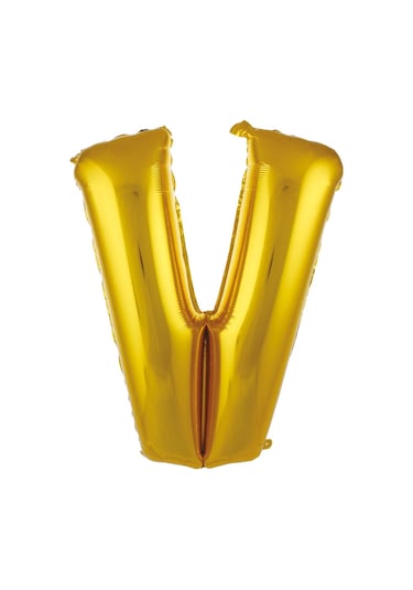 Folyo Harf Balon Gold Renk 40 İnc 100 Cm Helyum Uyumlu V