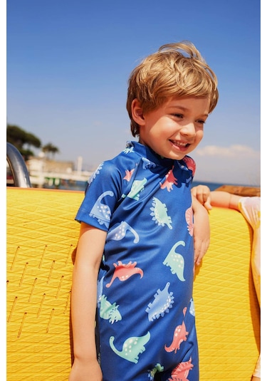 Defacto Erkek Bebek Dinazor Desenli Mayo E3354a525smın231 İndigo