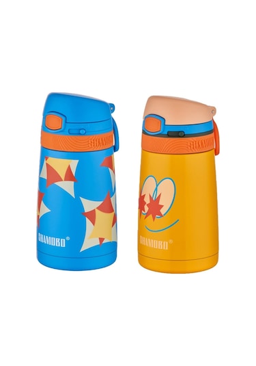 Shamobo 2li Set Pipetli Çelik Termos 350ml  - 6 Saat Isı Yalıtımı
