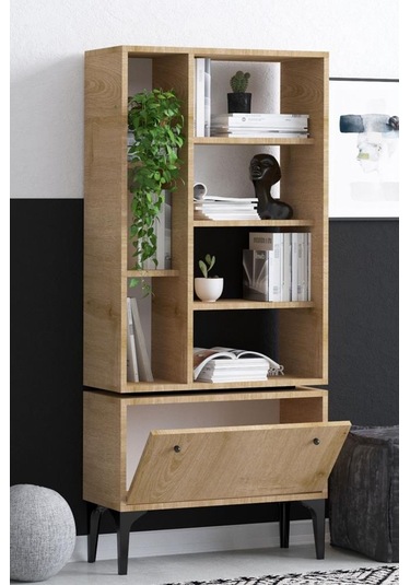 Decormet Fix Kitaplık Dec0056 Safir Meşe Çok Renkli