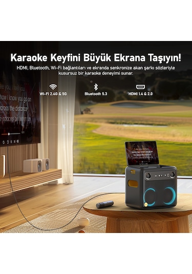 Ikarao Break X2 300 W 10" Taşınabilir Karaoke Bluetooth Hoparlör Seti