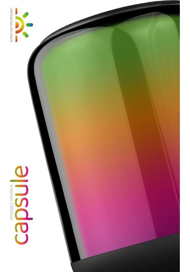 Powerway Capsule Taşınabilir Bluetooth Hoparlör Ses Bombası Yüksek Ses Gücü Sese Duyarlı Led Işık