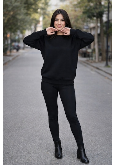 Buyolog Kadın Oversize Premium 3 İplik Şardonlu Sweatshirt Çok Renkli