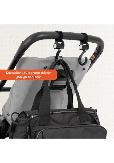 Gezenbebe 360 Derece Dönebilen Bebek Arabası Kancası