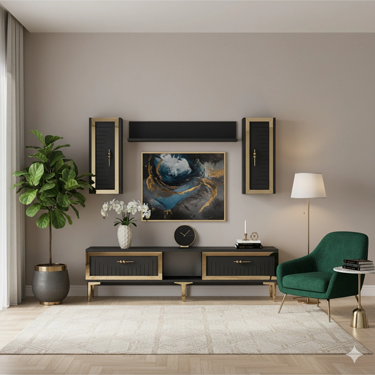 Tvr1501ag - Tuna150 Tv Ünitesi Antrasit Gold 150cm Antrasit Gold