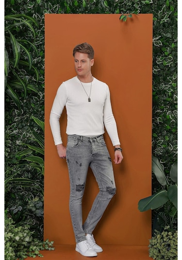 Efor Denim Pnt 118 Gri Jean Pantolon Gri