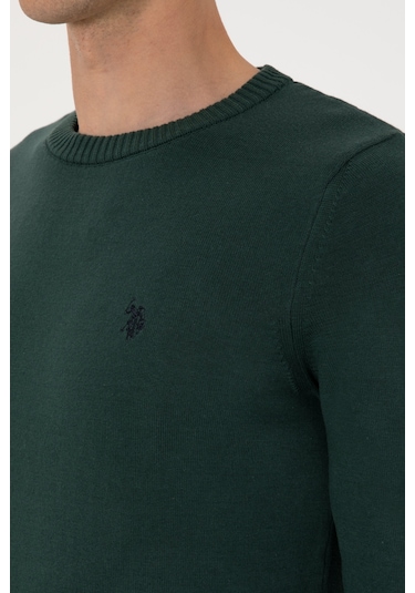 U.s. Polo Assn. Erkek Koyu Yeşil Kazak /triko 50313713-vr079 Koyu Yesıl