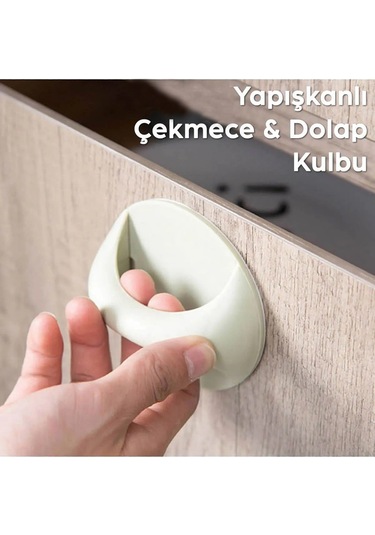 3 Adet Kendinden Yapışkanlı Anında Dolap Çekmece Kolu Vida Cn Diğer