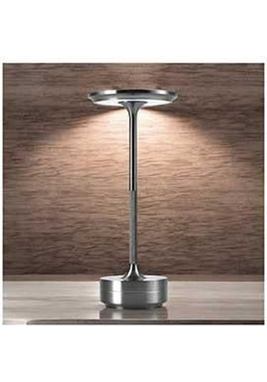 Cata Ct-8438 Toronto Şarjlı 3 Renk Dokunmatik Masa Lambası Silver Gri