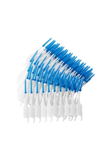 Skycity Mouth Cleaning Silikon Telli Diş Arası Fırça - 400 Adet Mavi Paket - Derin Temizleme, Kolay Kullanım