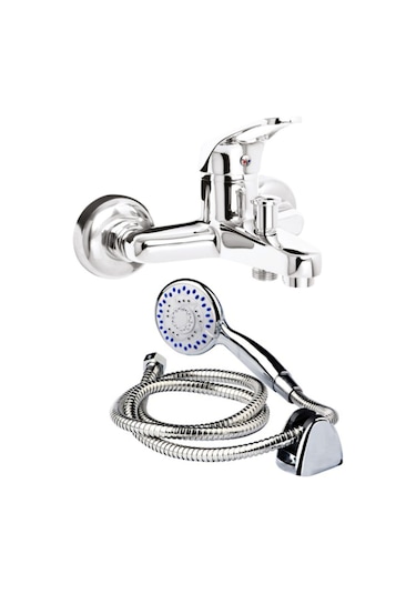 On2 Mix Banyo Bataryası Ve Mafsallı Duş Seti 2'Si Bir Arada Krom